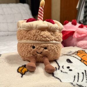 Jellycat Tan Birthday Cake Stuffed Toy